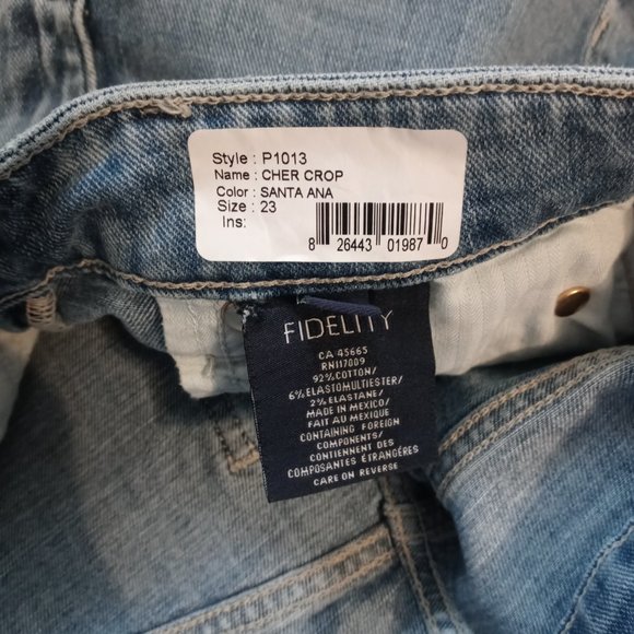 NWT FIDELITY cher high slim straight crop (sz23) - Picture 7 of 8